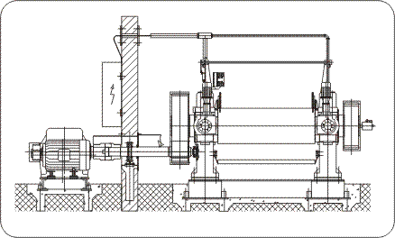 Two-roll mill for celluloid 