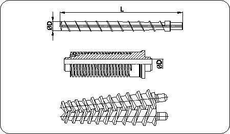 Screws and barrels (cylinders)
